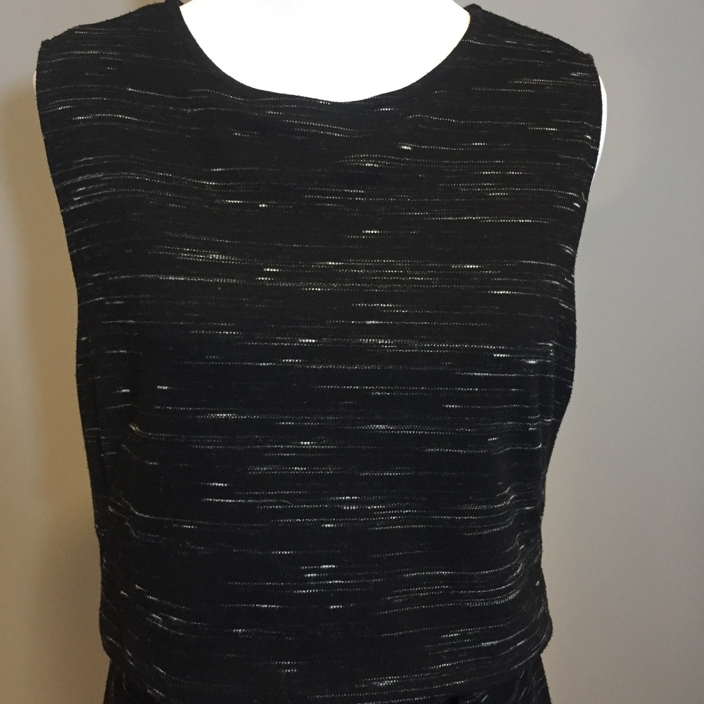 Ann Taylor Sleeveless Dress Black 6 - Picture 4 of 8